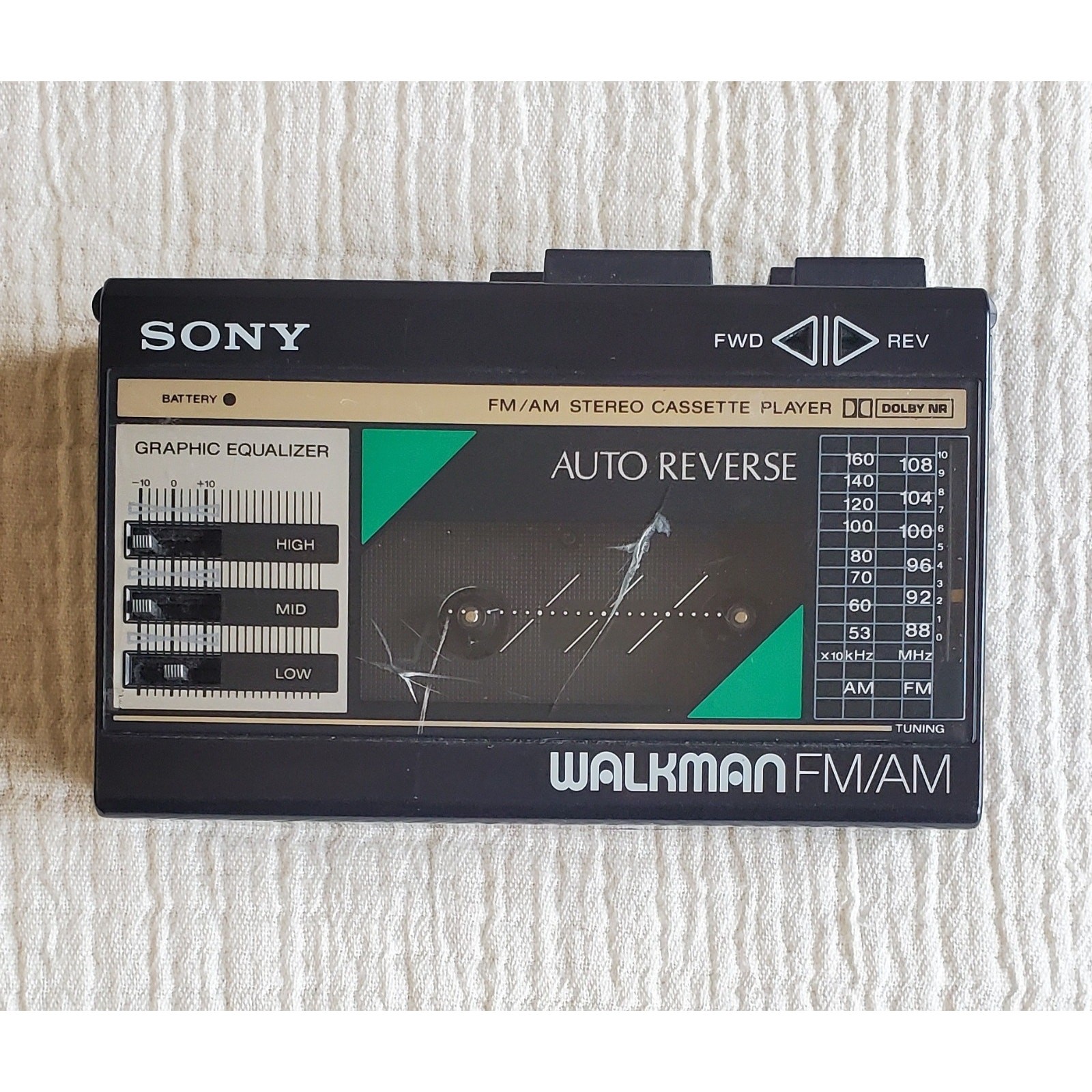 Sony Walkman WM-F18 F28 Portable Cassette Player with AM FM Radio Tested Working