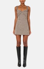 Amanda Uprichard Soho Skort Romper Brown Multi