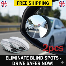 2x Blind Spot Mirror Rear Side View Towing Car Van Motorcycle Adjust Wide Angle