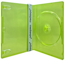 100 STANDARD Clear Green Color Single DVD Cases