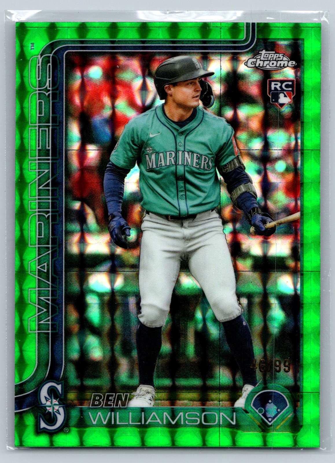 BEN WILLIAMSON 2025 Topps Chrome Update #USC168 (RC) /99 Green Geometric
