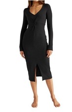 NWT Beyond Yoga Black Size Medium Long Sleeve Dress $128