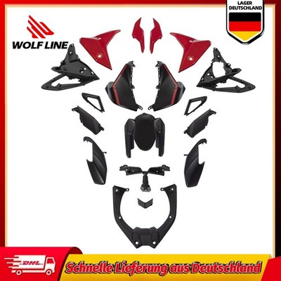 WOLFLINE Bodywork Fairing Kit For Yamaha Tracer 900 GT 2018-2020 ABS Red Black