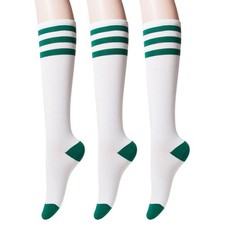 Sockstheway Womens Casual Knee High Tube One Size, - Green, 3 Pairs