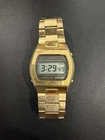 Vintage Seiko 0439-4009 Digital LCD Quartz Watch Gold Tone - May 1977 - Works!