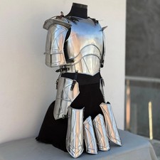 Medieval Knight Lady Half Body Armor Female Cuirass with Tassets