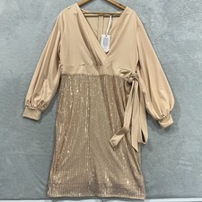 GRACE KARIN Womens Sequin Sparkly Party Dress Cocktail Bodycon XL Long Sleeve