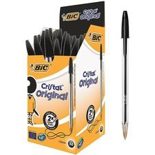 BIC Cristal Medium BallPoint Pens 1.0MM Biro BLACK,BLUE,RED,Multicolours