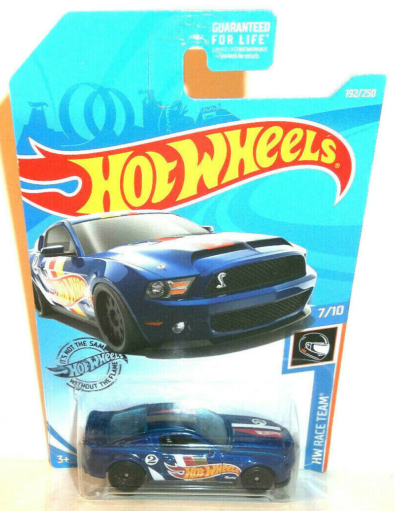 2019 HOT WHEELS 1:64 HW RACE TEAM 7/10 BLUE '10 FORD SHELBY GT500