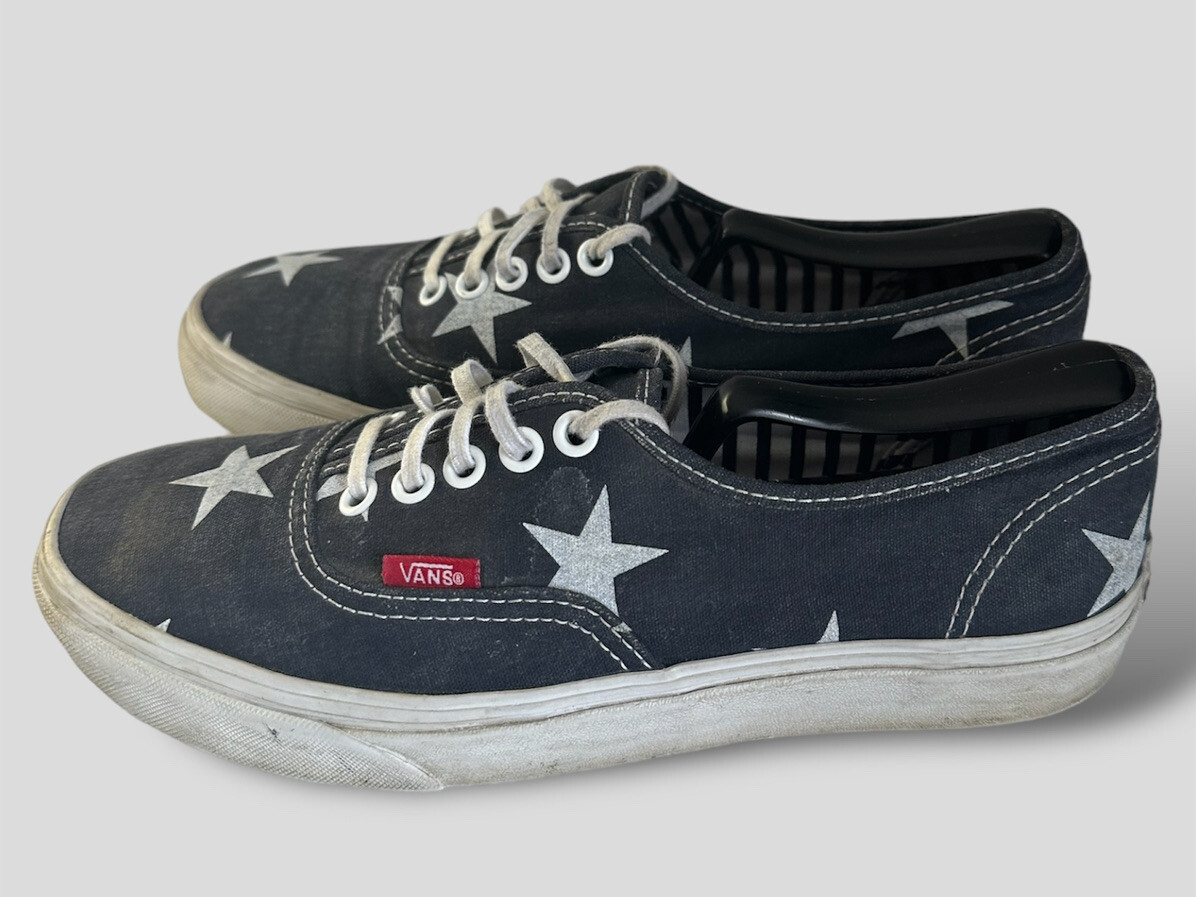 VANS Navy Blue with White Stars Sneakers Women's Size Mens