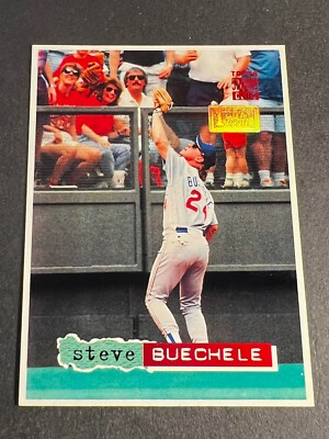 Box 1: 1994 St. Club First Day Issue FDI WHITE BORDER PROOF Steve Buechele Cubs