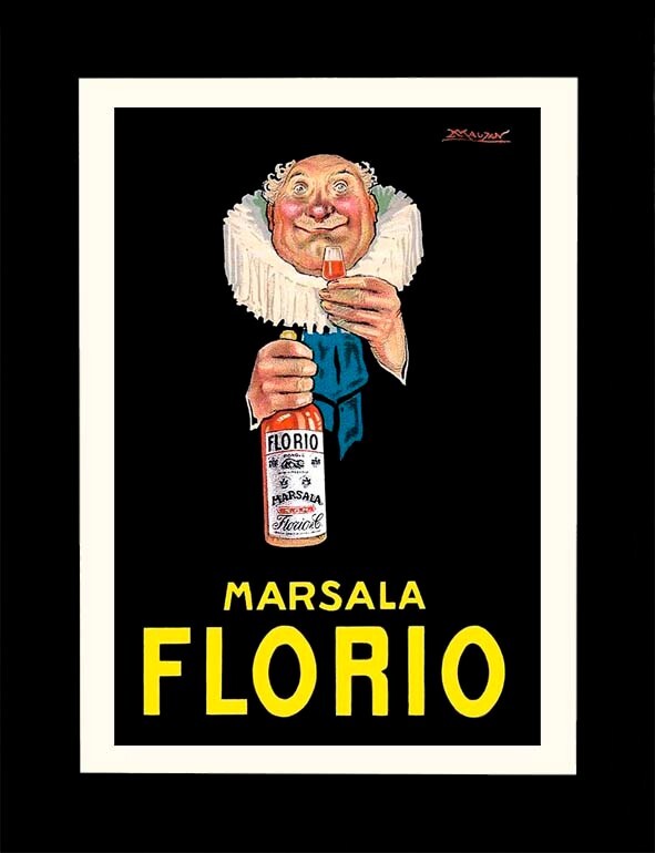 VINTAGE RIPRODUZIONE TARGA PUBBLICITARIA IN LATTA A RILIEVO MARSALA FLORIO
