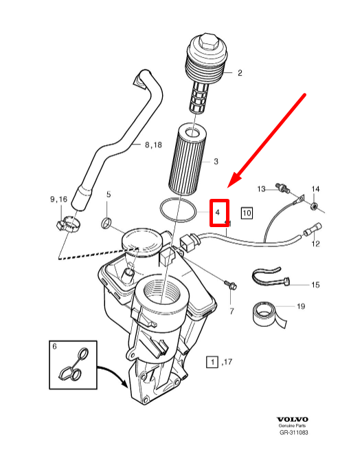VOLVO C30 Engine Oil Filter Gasket 8642423 GENUINE for sale online 
