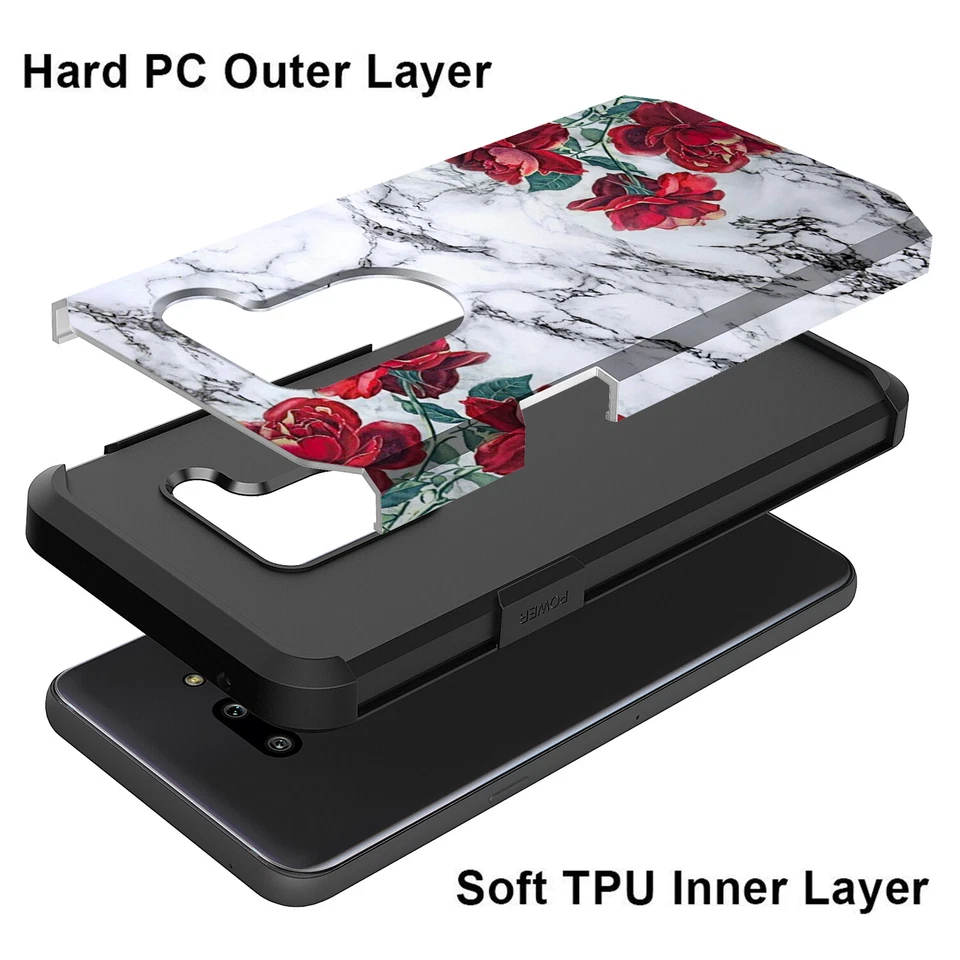 For LG G8 ThinQ Hybrid Graphic Fashion Cute Colorful Silicone Case - Image 2 of 4