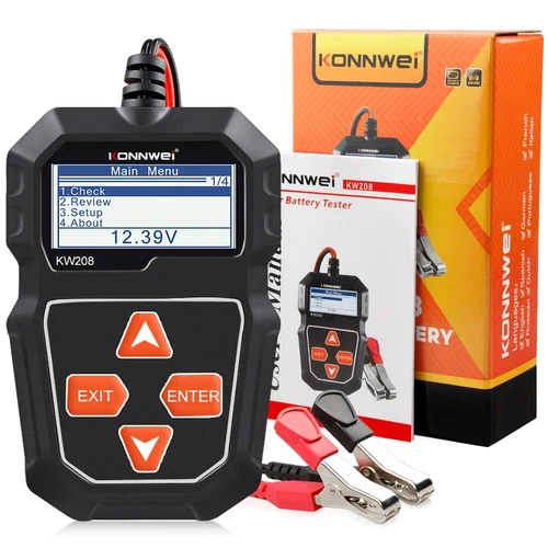 KONNWEI KW208 12V 100- 2000CCA Car Battery Tester Load Cranking Charging Test