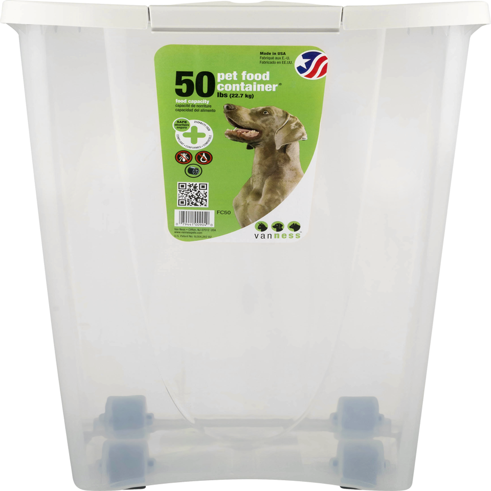 Van Ness 50 Lb Plastic Dog Food Storage Container on Wheels eBay