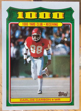 1988 Topps 1000 Yard Club Carlos Carson #6 Kansas City Chiefs