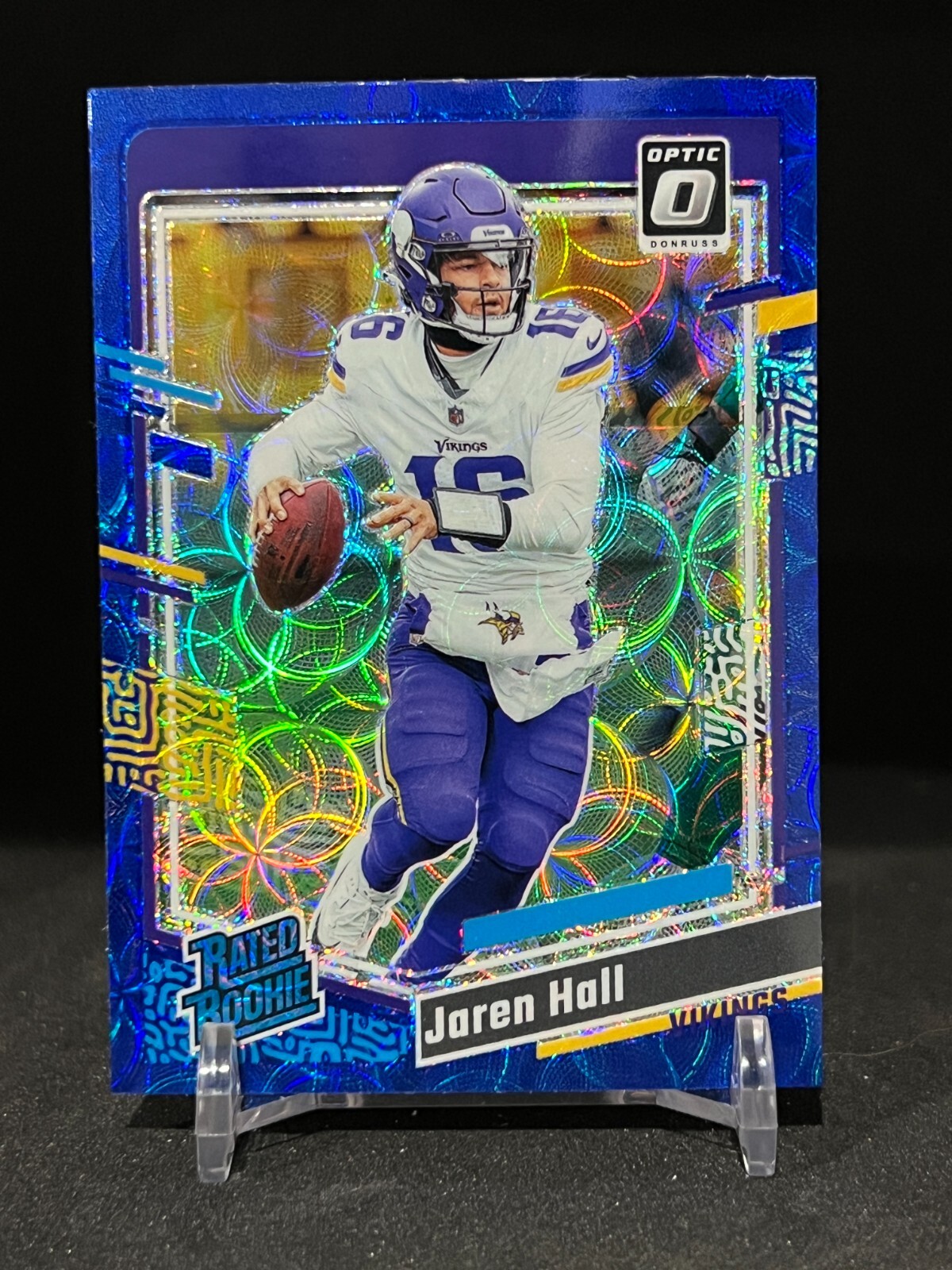 2023 Donruss Optic Jaren Hall # 270 Blue Scope Rated Rookie Minnesota Vikings