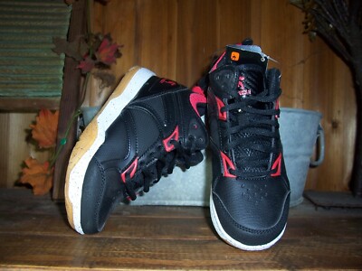 AND1 BOYS BLACK RED HIGH TOP LACE UP BASKETBALL