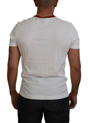 Camiseta DOLCE & GABBANA Algodón Blanco Logo Estampado Cuello Redondo IT44/US34/XS 450usd - Imagen 3 de 10