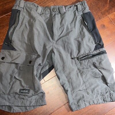 Cargo Shorts Size 30 Zipper Pockets Forclaz Weatherproof Us Small-medium READ