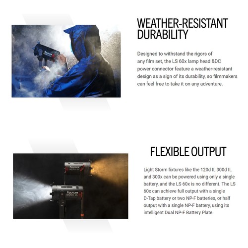 Aputure Light Storm LS 60X Bi-Colour LED Video Light (2700-6500K)+Light Dome III - Picture 4 of 9