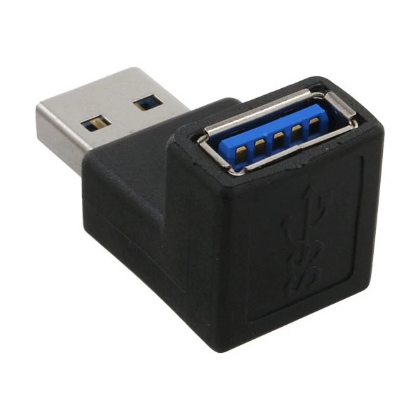 4x Adattatore Cavo USB 3.0 A 90° – Prolunga Tipo A Maschio/Femmina, Modelli L E T (Su E Giù) Per Spazi Ristretti - 3