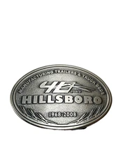 Hillsboro 40 Yr Anniversary Manufacturing Trailers Truck Bed Vintage Belt Buckle