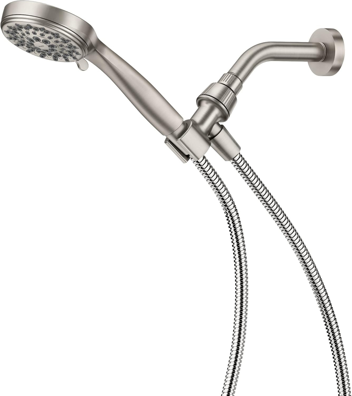 20091SRN 5-Setting Hand Held Brushed Nickel Spot Resist Shower Head, 2.5 GPM