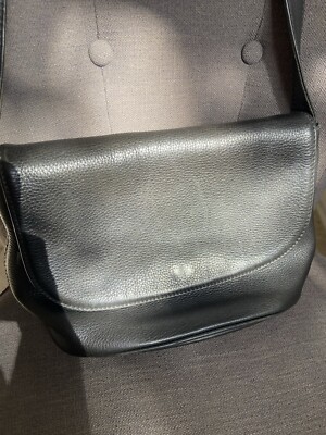 Coach 4903 Sonoma Black Tumbled Leather Flap Crossbody Bag Fab Condition!!!!