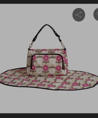 BNWT JJ Cole Collections Daisy Pink Baby Changing Nappy Bag UK