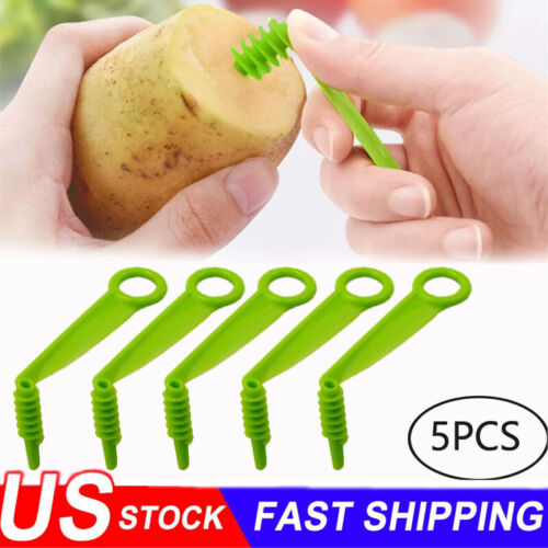 5pcs Spiral Slicer Portable Potato Carrot Kitchen Vegetable Fruit Cutter Tools