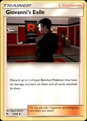 Giovanni's Exile 57/68 Hidden Fates Uncommon Trainer Supporter