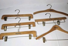 6 Assorted Vintage Wooden Clothing Hangers Nautica Brand 1990s