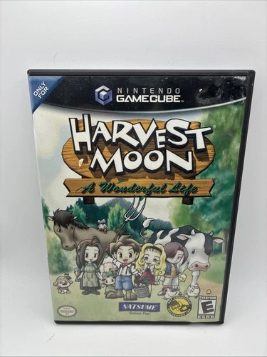 Harvest Moon A Wonderful Life Gamecube Black Label Game & Case Nintendo OEM