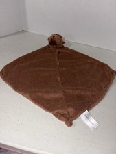 Angel Dear Brown Teddy Bear Lovey Security Blanket Soft Stuffed Baby Toy