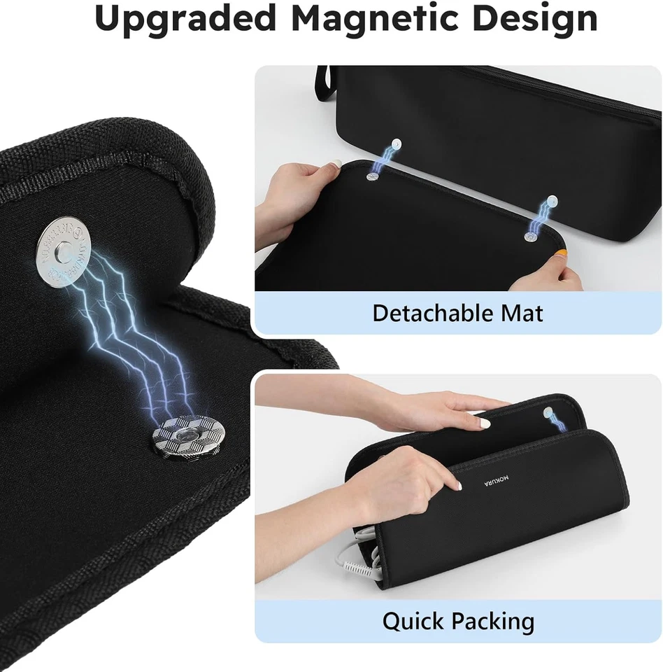 Hot Hair Tools Travel Bag with Heat Resistant Mat Removable, Hair Accessories Or - Image 3 of 4