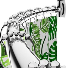 Bonpally Curved Shower Curtain Rod 40-72 Inches Adjustable Aluminum Shower Ro...