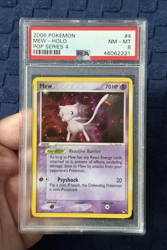 2006 Pokemon POP SERIES 4 MEW HOLO #4 PSA 8 NM MINT