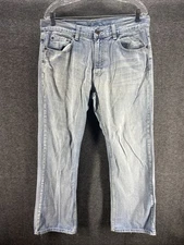 Flypaper Jeans Mens 36x30 Blue Mid Rise Bootcut Western Cowboy Embroidered