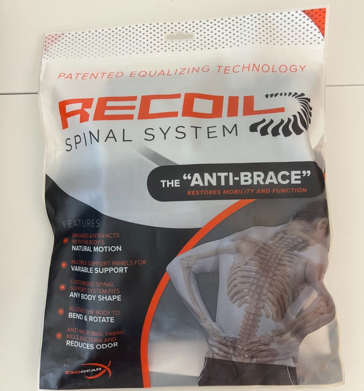 Exogear-RECOIL Spinal System "The Anti-Brace" Support -Used