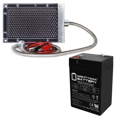 Mighty Max 6V 4.5Ah Replacement for Power Sonic PS-640 + 6V Solar Panel
