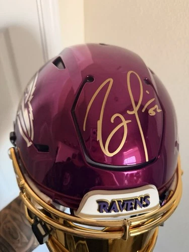 RAY LEWIS AUTOGRAPHED CHROME SPEED FLEX. FULL SIZE. HOF RAVENS