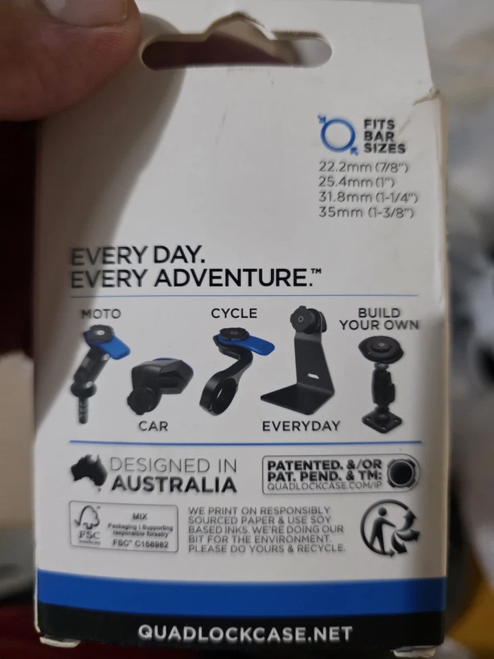 Quad Lock Bicycle Handlebar Out Front Mount QLM-OFM-2  - Image 2 of 3