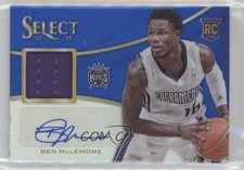 2013-14 Panini Select Rookie Jersey Blue Prizm /35 Ben McLemore #18 Auto 0n8h