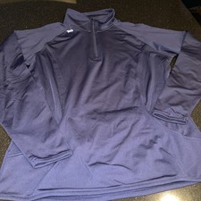 Sport Tek Ladies 1/4 Zip W/thumb Holes Navy Size L NWT