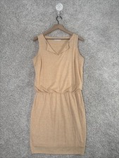 Athleta Tiger Lily Vida Lined Ruche Waist Knee Length Dress Womens S Orange