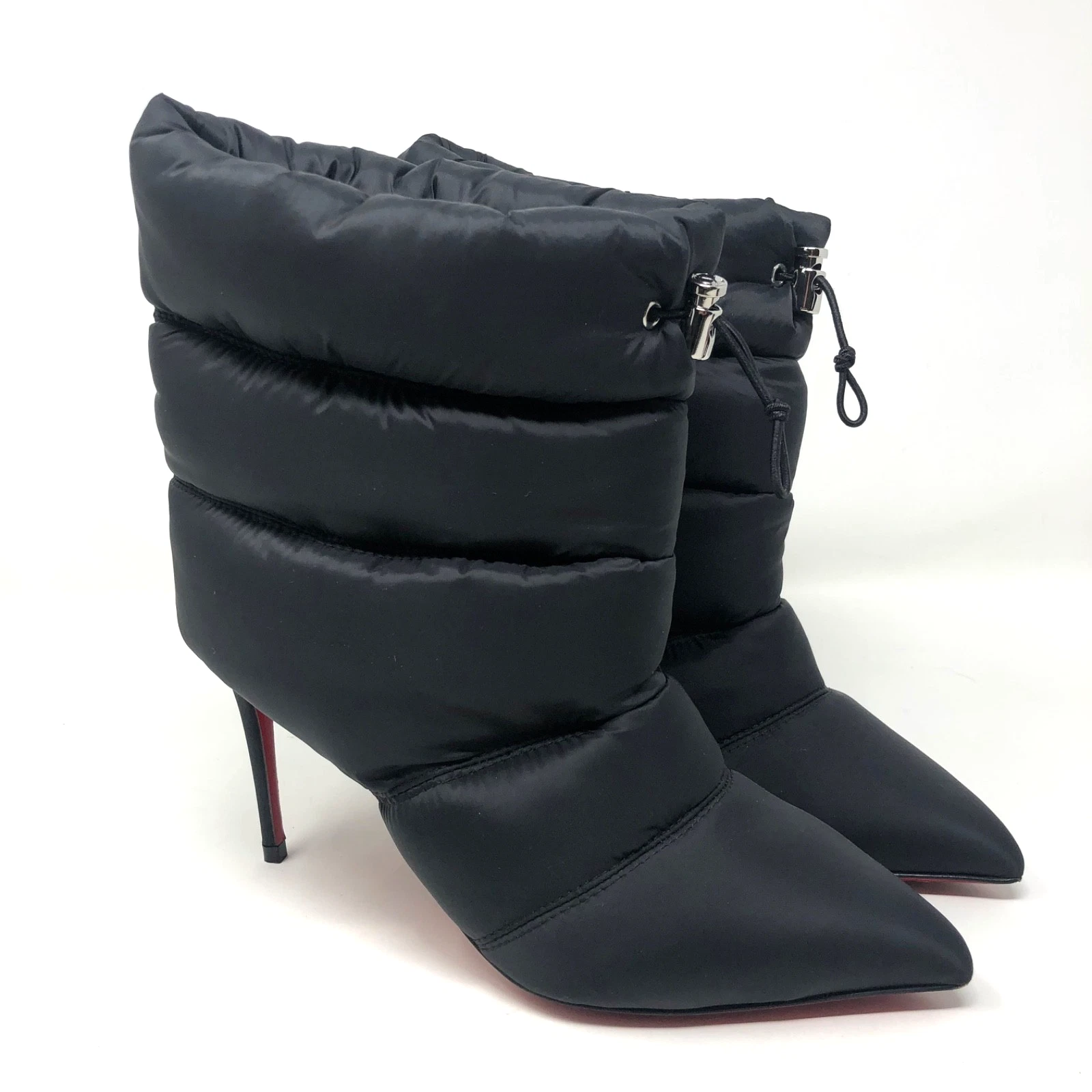 Christian Louboutin — Christian Louboutin Nylon Astro Pointue Padded 85 Ankle Stilletto Womens 36 US 6