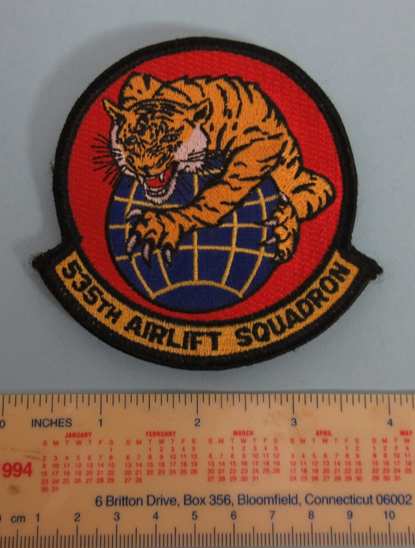 Official US Air Force 535th Airlift Squadron Shoulder Patch, Brand New