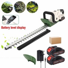 Brushless Cordless Hedge Trimmer Electric Tree Branch Cutter +2X 21V Batteries